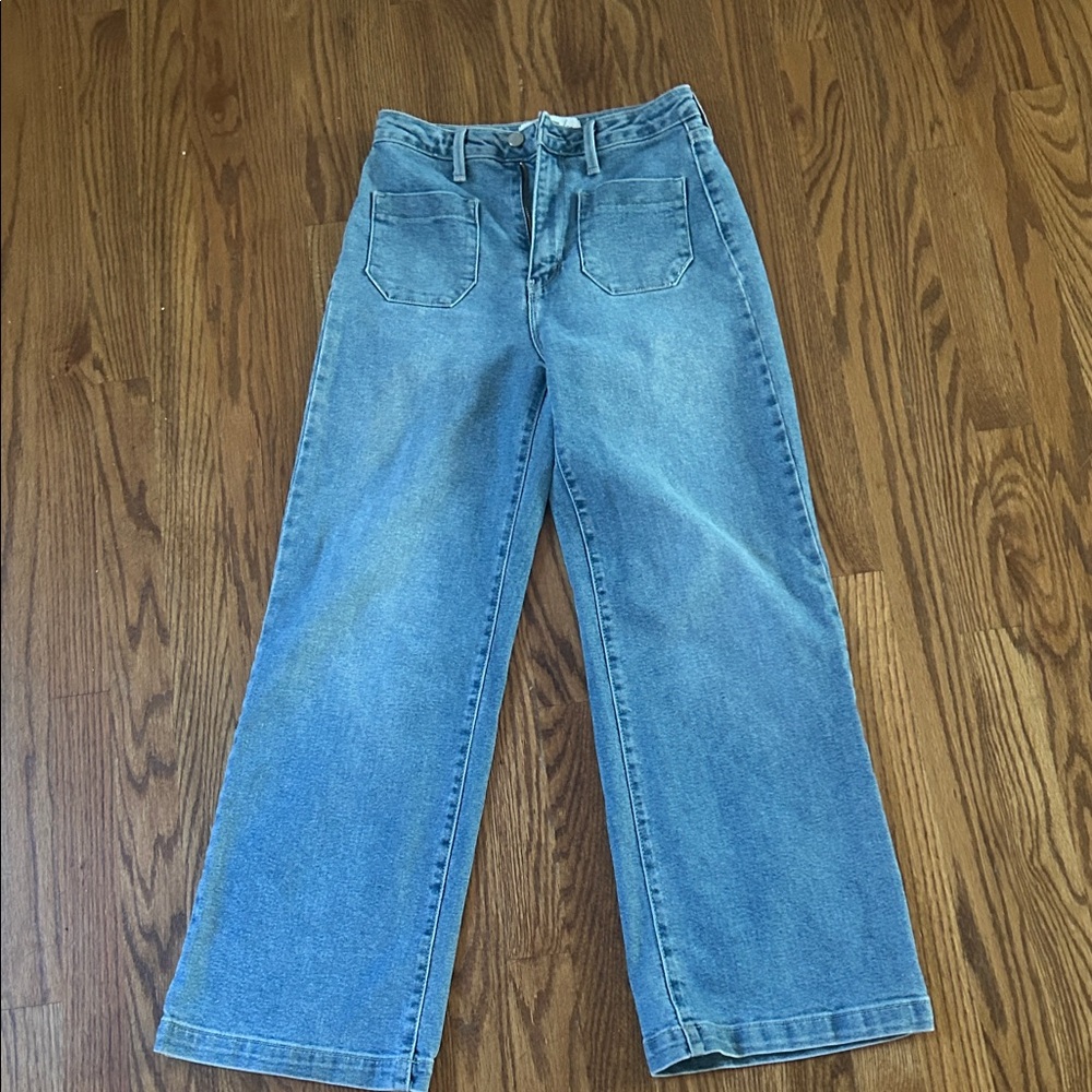 Just Black Denim High Wasted Wide Leg Jeans
